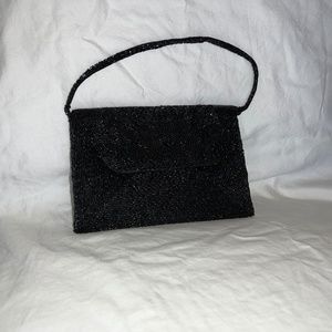 Vintage Richere bag by Walborg Black beaded evening bag from Japan